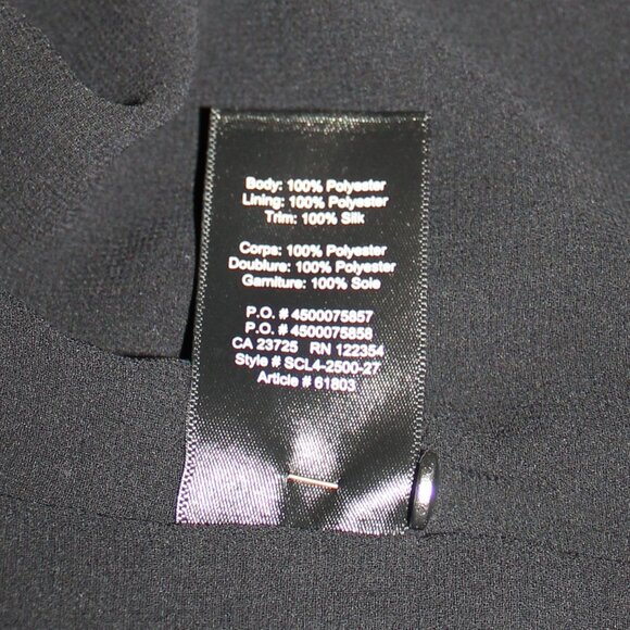 Wilfred Aritzia long sleeve black sheer ruffle collar blouse size large - Picture 7 of 8